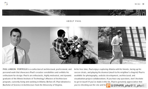 paul landon in 35 Minimalistic Website Designs for December 2013