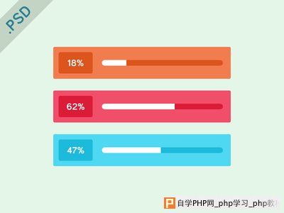 Percentage Bar by Miguel Mendes in 40 Progress Bar Designs for Inspiration