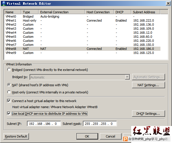 让VMware实现NAT并分配指定IP给客户机 - 虚拟机教程