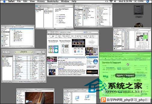  Mac如何使用Exposé管理杂乱的桌面窗口