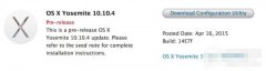 苹果OS X 10.10.4首个测试版来了 仅面向开发者发布